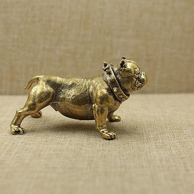 Bulldog Statues, Home Decor Solid Brass Dog Statue Brass Decorative Objects Home Decor Pit Bull Dog Statues Home Decor Decorative Statues for Offices Desktops Bookshelves