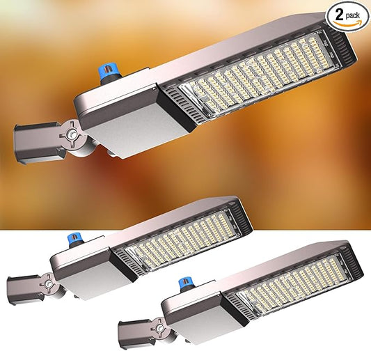 240W LED Parking Lot Area Lights 36000Lm(150LM/W) 5000K Adjustable Slip Mount Parking Lot Light with Smart Photocell IP65 Waterproof ETL Listed LED Pole Light 6KV SPD 7 Yrs Warranty-2Pack