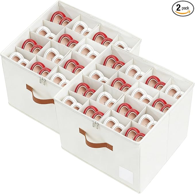 Shoe Organzier for Cloest - 2pack Adjustable Shoe Storage Box Fits 8-16 pairs with Pop-Up dividers,17''*17''*12.5'' Space Saver shoe Box organizer with Clear Dust Cover
