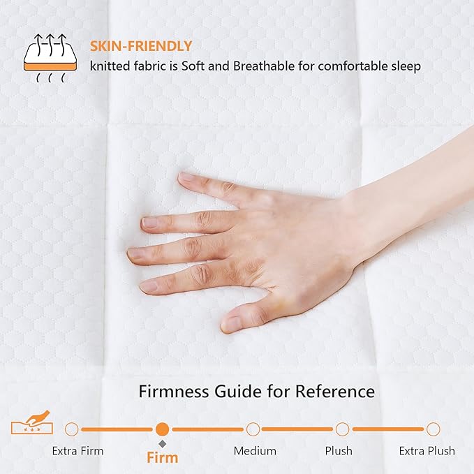 Firm King Size Mattress, 14 Inch Hybrid King Bed Mattress with Gel Memory Foam and Pocket Springs for Pressure Relief & Motion Isolation, Bed in a Box, Breathable & Cooling Feel, CertiPUR-US