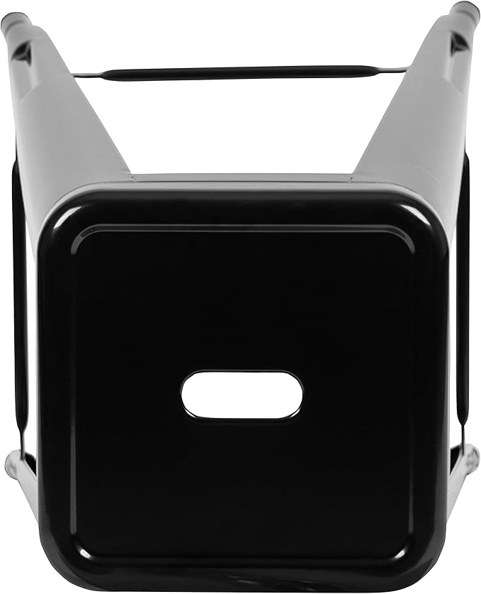 Flash Furniture Lily 30" High Metal Indoor Bar Stool in Black - Stackable Set of 4