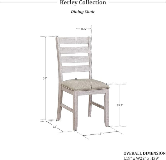 Lexicon Kerley Dining Chair (Set of 2), Grayish White