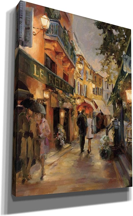 Epic Graffiti 'Evening in Paris' by Marilyn Hageman, Canvas Wall Art, 40"x54"