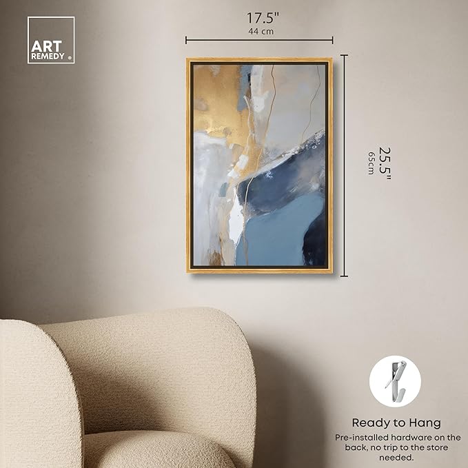 Art Remedy This Close Canvas Timeless Abstract Wall Art, Gold Frame, 16" x 24"