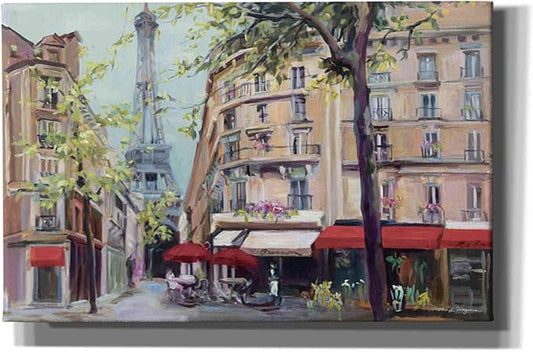 Epic Graffiti 'Springtime in Paris' by Marilyn Hageman, Canvas Wall Art, 26"x40"