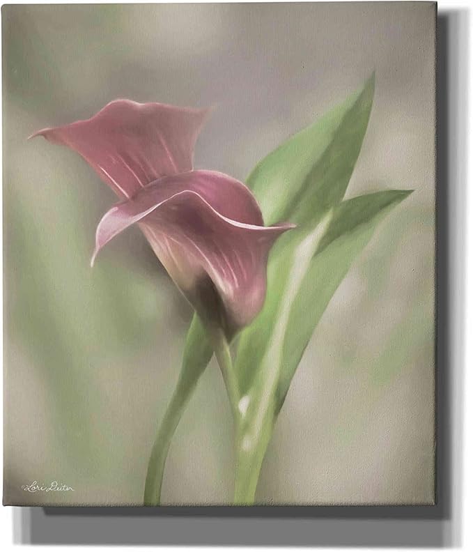 Epic Graffiti 'Pink Calla Lily' by Lori Deiter, Canvas Wall Art, 26"x30"