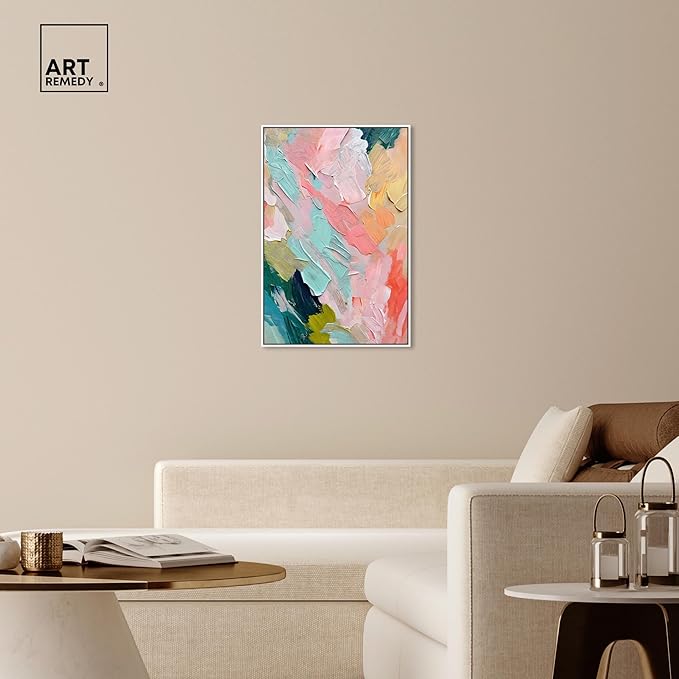 Art Remedy Pastel Layers Canvas Pastel Wall Art, White Frame, 24" x 36"