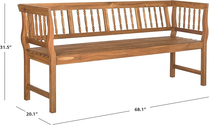 Safavieh PAT6732A Outdoor Collection Brentwood Bench