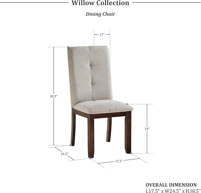 Lexicon Willow 5-Piece Dining Set, Dark Cherry
