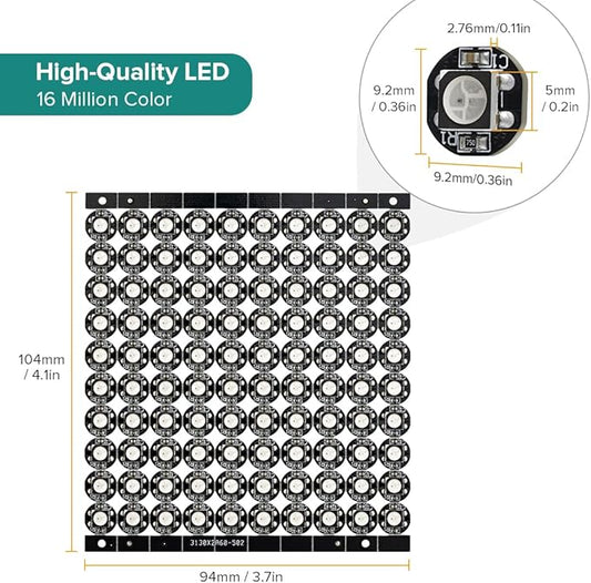 BTF-LIGHTING WS2812B 200PCS 5050SMD Individually Addressable Smart RGB LED Pixel for Arduino Single 1-led RGB LED Module Pixels Color Light Black PCB Only DC5V Christmas(No Adapter or Controller)