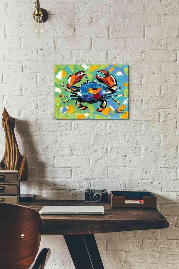 Epic Graffiti 'Seaside Crab II' by Carolee Vitaletti, Canvas Wall Art, 16"x12"