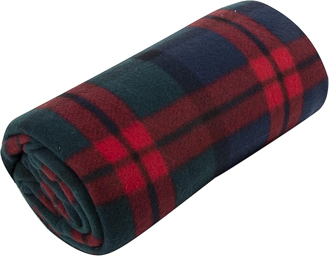 Trail maker 24 Pack Bulk Plaid Sherpa Fleece Throw Blankets 50 x 60 for Wedding Guests, Homeless, Pets | Plaid Fleece Throw Blankets Bulk