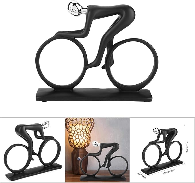 Abstract Sculpture, Home Decor Statues Abstract Art Statue Resin Bike Figurine Decorative Objects Home Decor Modern Living Room Office Shelf Table