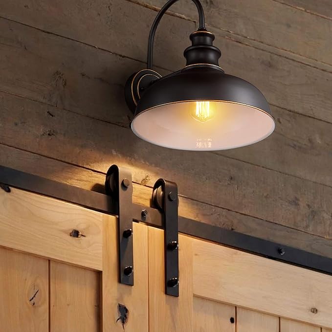 zeyu Farmhouse Barn Light, Wall Sconce Lighting 11 inches, Black Finish, 02A390 ROB