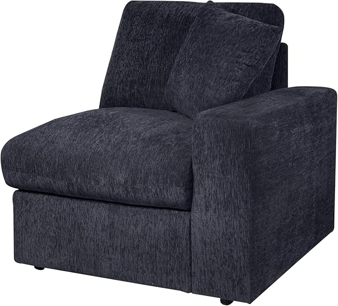 YOPTO 146" Convertible Sectional Sofa Couch,8 Seat Modular Living Room Furniture Sets with 2 Pillows & Movable Ottoman,Chenille Upholstered Cloud Couches,L-Shaped Comfy Sofas,for Living Room,Dark Gray