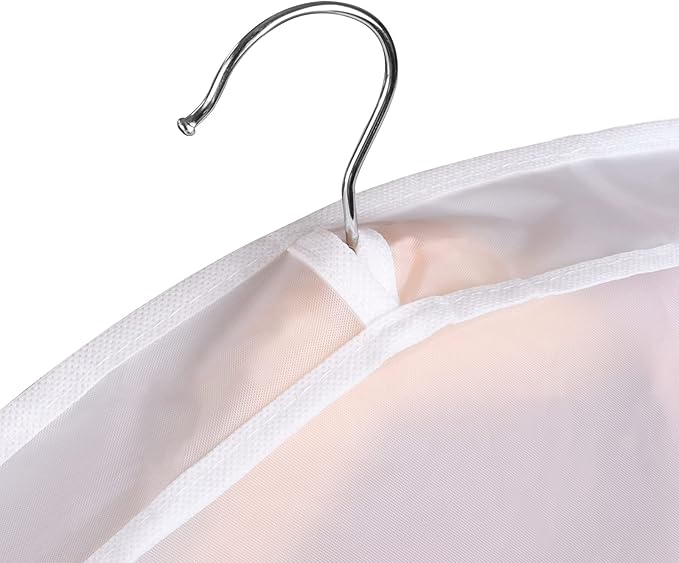 KEEGH Extra Wide Garment Shoulder Covers Bag (Set of 12) Breathable Hanging Closet Suit Organizer Keep Clothes Shoulder Clean, 2" Gusset Hold More Coats, Jackets, Dress