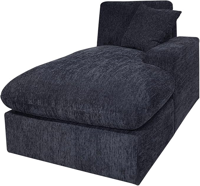 YOPTO 127" Modular Sectional Sofa,Modern Oversized Cloud Couch with Cup Holder&USB Port,7 Seat Convertible L-Shaped Chenille Sofas W/Ottoman,Pillows&Storage Box,Comfy Couches for Living Room,Dark Gray