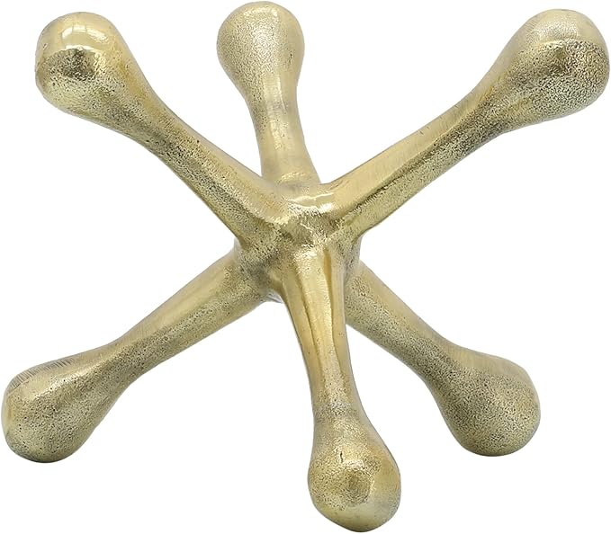 Decorative Object for Home Decor – Bathroom and Office Decor Sculpture – Modern Living Room Decor Statement – Shelf Styling Piece and Coffee Table Statues – Unique Decorative Ornaments – 5" Gold