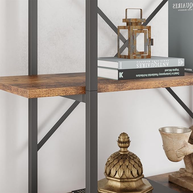 GAOMON 5 Tier Bookshelf, 67.9” Tall Bookcase with 5 Open Book Shelves, Vintage Bookshelves and Bookcases, Large Display Shelves for Home Office, Study Room, Living Room-Rustic Brown