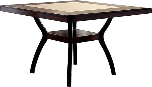 24/7 Shop at Home Aviana Contemporary Wood Counter Height Table, Dark Cherry and Ivory