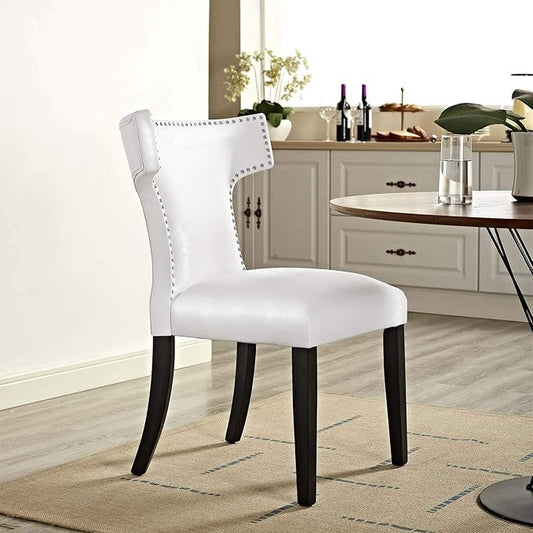 Modway EEI-3922-WHI Curve Vinyl Dining Chair, White