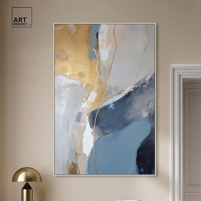 Art Remedy This Close Canvas Timeless Abstract Wall Art, Silver Frame, 36" x 54"