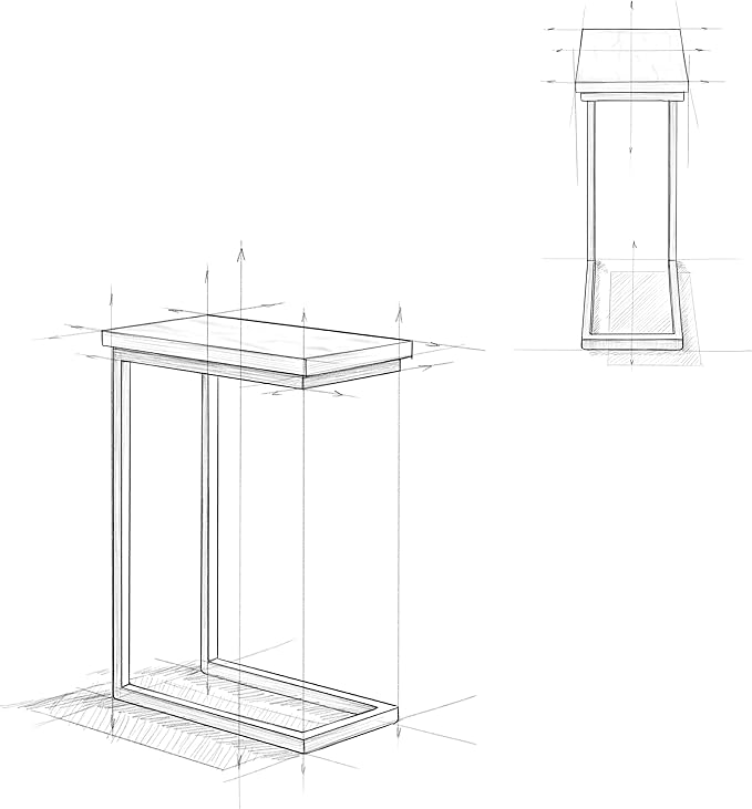 SIMPLIHOME Skyler Metal Table - 18" Wide x 24" High Solid Metal C-Side Table with Genuine White Marble Top, Contemporary Accent End Table for Living Room or Home Office with Slide-Under Design