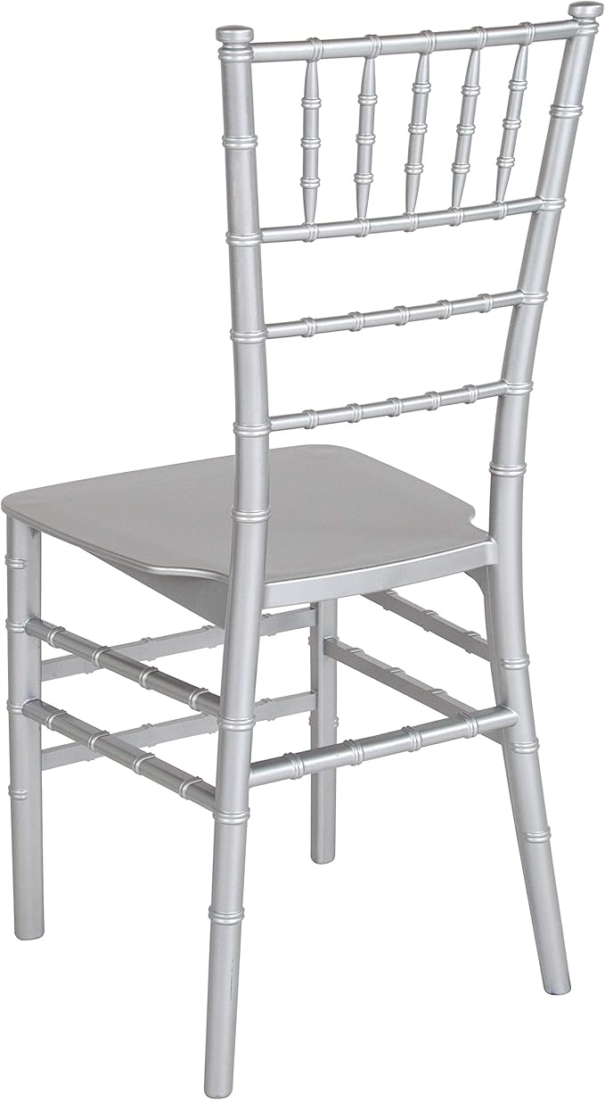 Flash Furniture HERCULES Series Silver Resin Stacking Chiavari Chair