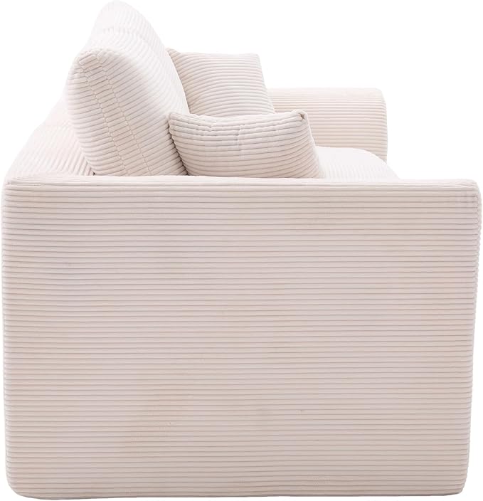 80.3" Cloud Loveseat Boneless Sofas for Living Room, 2 Seaters Modular Foam Cloud Sofa Couches, 2 Seat Compression Foam Couch with Toss Pillows, No Assembly Required