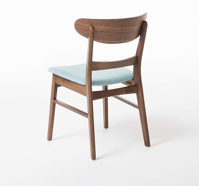 Christopher Knight Home Idalia Dining Chairs, 2-Pcs Set, Mint / Walnut Finish