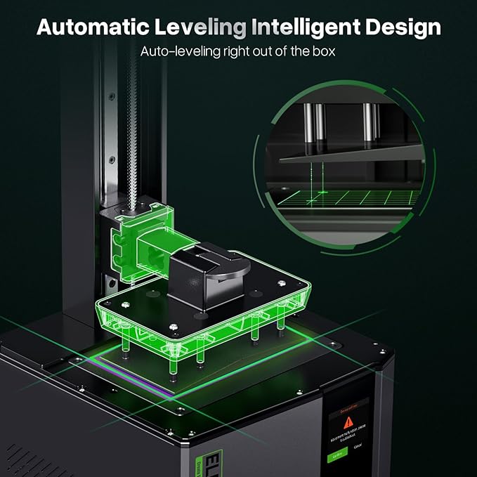 ELEGOO Mars 5 MSLA Resin 3D Printer, Smart Mechanical Sensor, Intelligent Automatic Leveling, COB Light Source, 6.6-inch Mono 4K LCD Screen, Large Printing Size 143.43 x 89.6 x 150 mm³