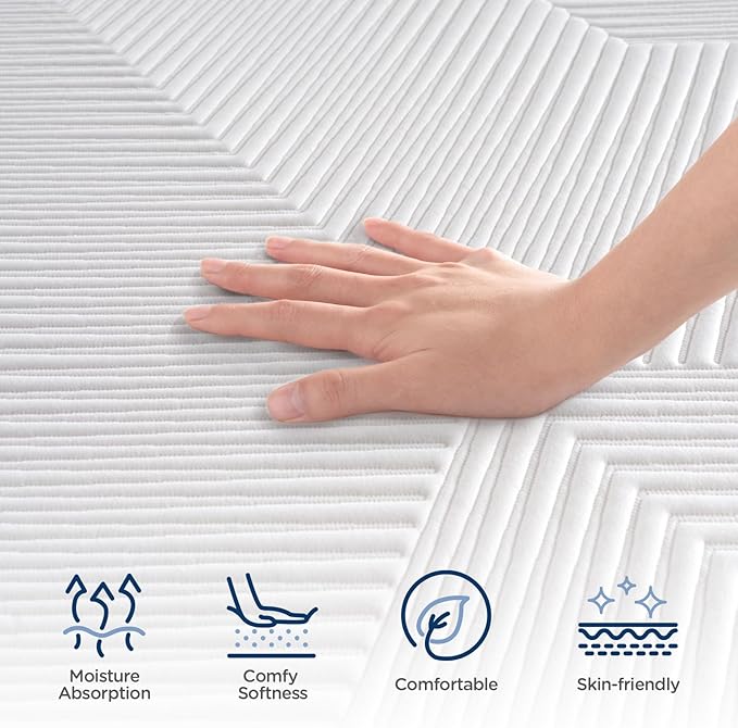 Queen Mattress, 14Inch Medium Plush Supportive Memory Foam Hybrid Mattress, Pressure Relief 7-Zone Individual Pocket Springs Queen Size Mattress in a Box, CertiPUR-US Certified, 60"*80"