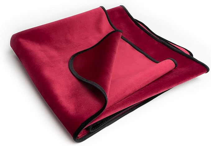 Avana Waterproof Throw - Sensual Blanket for Adults - Made in The USA - Small Size, Micro-Velvet Red