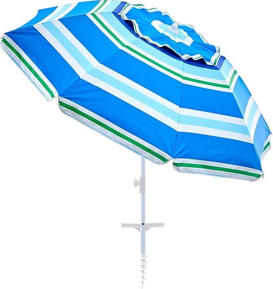 Aohanoi Outdoor Umbrella - Sun Protection, Rain Resistant, Windproof with Manual Open-Close Feature - Ideal for Beach, Camping, and Picnics