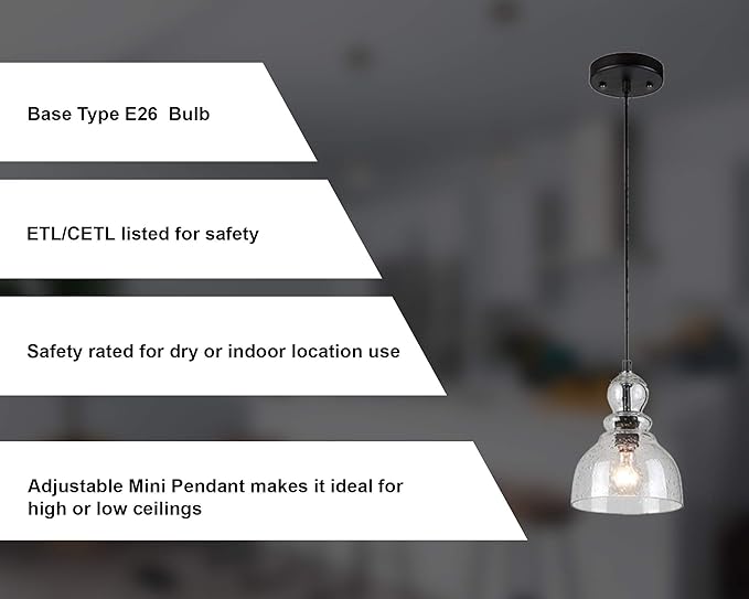 Ciata Lighting 1-Light Indoor Adjustable Mini Pendant - Bronze Indoor Pendant (2 Pack)