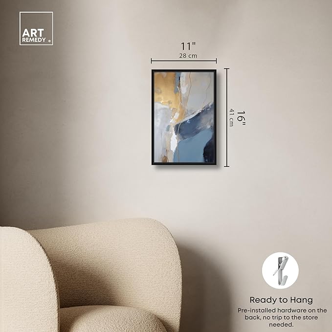Art Remedy This Close Canvas Timeless Abstract Wall Art, Black Frame, 10" x 15"