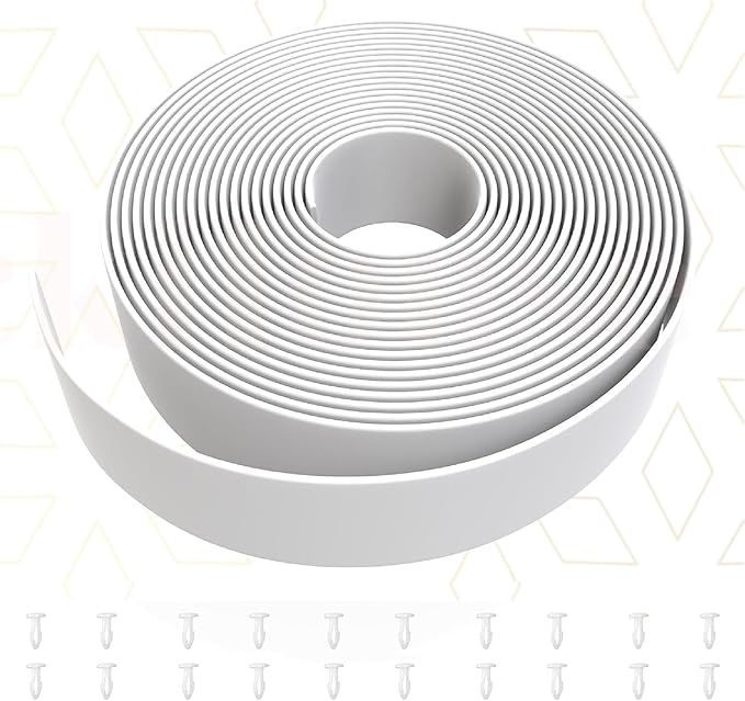 1.5" Vinyl Straps for Patio Chairs Repair Kit Lounge Patio Chair Repair Strapping Outdoor Patio Furniture Repair 20' Matte Finish (White) + 20 Rivets!