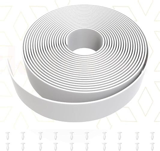 1.5" Vinyl Straps for Patio Chairs Repair Kit Lounge Patio Chair Repair Strapping Outdoor Patio Furniture Repair 20' Matte Finish (White) + 20 Rivets!