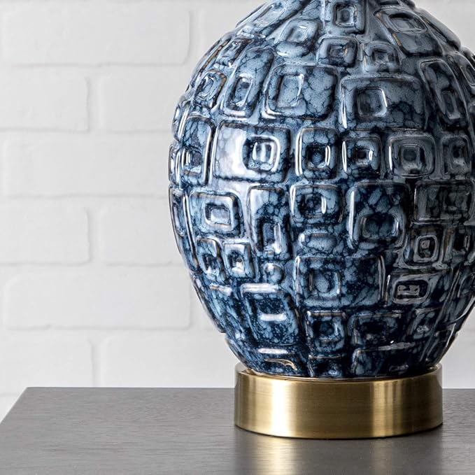 nuLOOM MCT25AA Tucson 28" Ceramic Table Lamp, Height, Blue