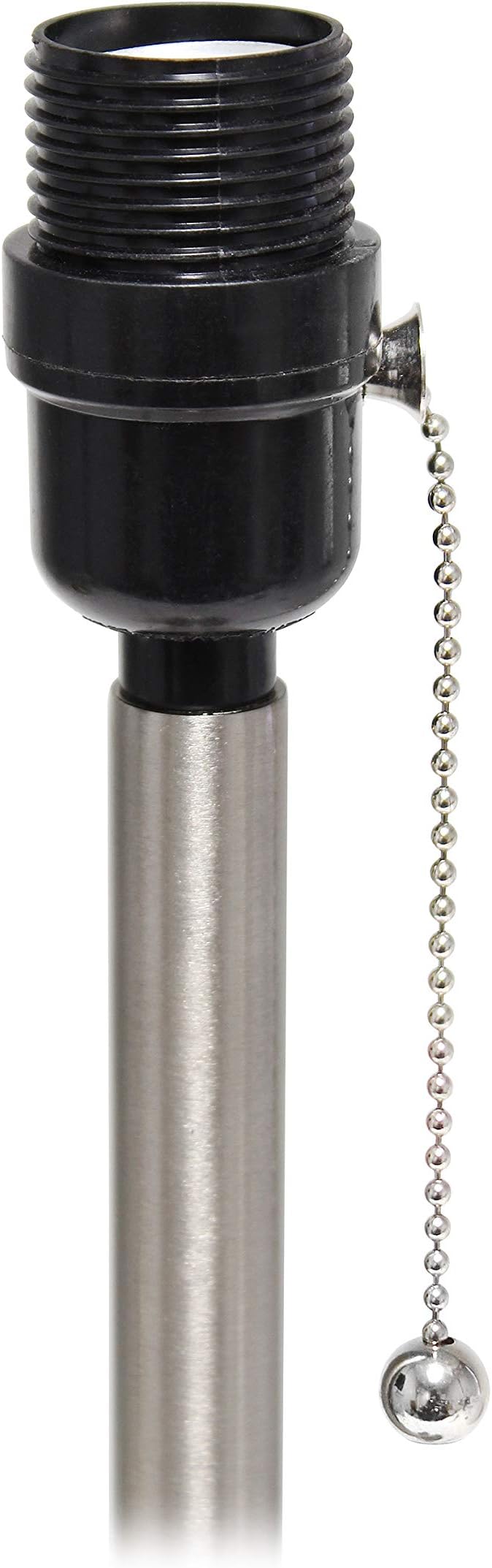 Simple Designs LT1076-BNB Tapered Fabric Drum Shade Table Lamp, Brushed Nickel and Black (Pack of 4)