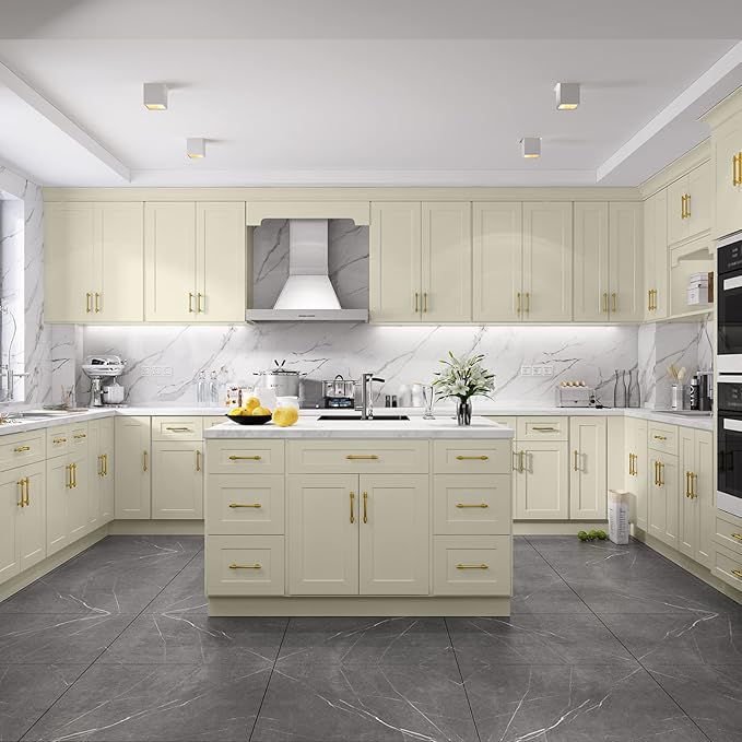 LOVMOR Kitchen Sink Base Cabinet, Unassembled Cabinet, Single Sink Storage Unit, Large Capacity, 24" D*30" W*34-1/2"H