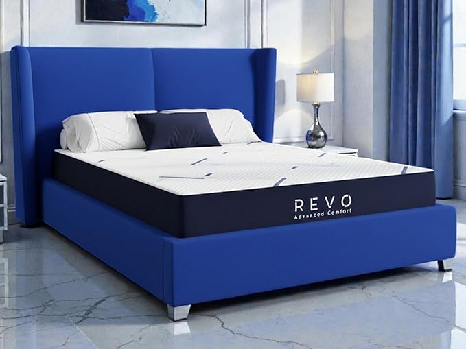 REVO Sleep 10 Inch Gel Memory Foam Mattress, King Size – Cooling Gel Foam with Balanced Support, Modern Comfort Designed for Today’s Bedrooms