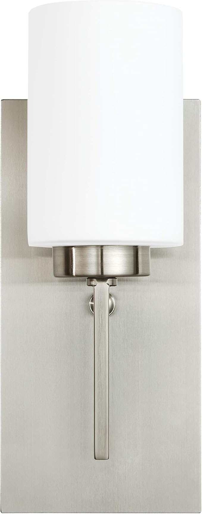 Linea di Liara Brio Brushed Nickel Sconce Frosted Glass Shade Modern Sconces Wall Lighting Fixture Bathroom Wall Sconce Vanity Wall Sconce and Hallway Wall Light Fixtures, UL Listed