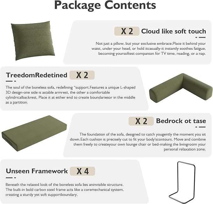 79in Convertible Sofa Bed, Corduroy Boneless Couch Bed, Futon Sleeper Sofa Pull Out Bed, Foldable Couch for Living Room Apartment, No Assembly Required