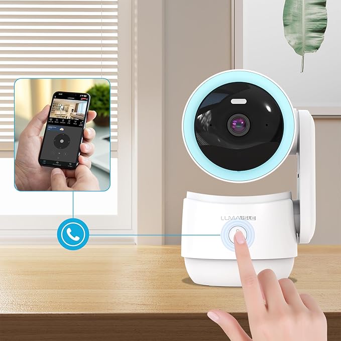 2K Pan/Tilt Security Camera, Smart WiFi Indoor Cameras for Home Security with AI Motion Detection, Dual-Band Wi-Fi (5G/4G) Camera with Phone App, 2-Way Audio, 24/7, Siren, TF/Cloud Storage (Blue)