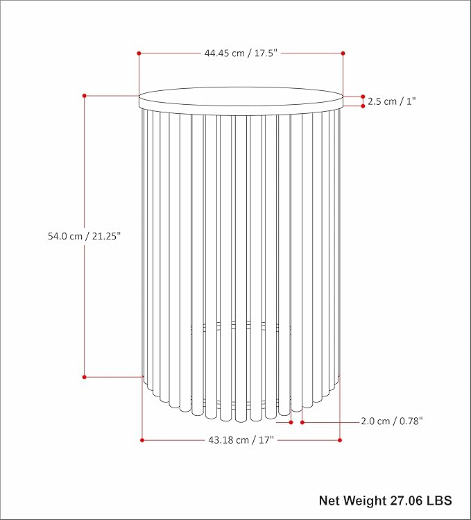 SIMPLIHOME Demy Metal and Wood Accent Table - 18 inch Wide Solid Metal Round End Table in Natural and Black, Industrial Side Table or Coffee Table for Living Room with Compact Design, Assembled | Side Table, Industrial Style, Assembled