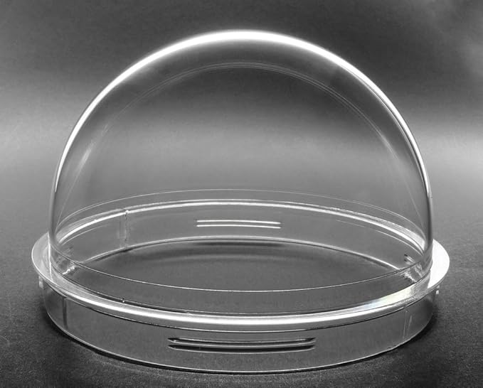 JMX Acrylic/PC CCTV Replacement Clear Camera Dome Cover Security Camera Housing Pet Dog Fence Window Skylight Window (4.2 Inches, Transparent)