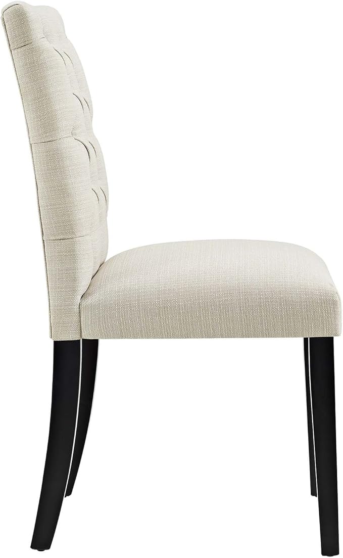 Modway MO- Duchess Modern Tufted Button Upholstered Fabric Parsons, Dining Chair, Beige