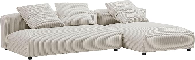 Modway Solace Sectional, Oversized, Almond
