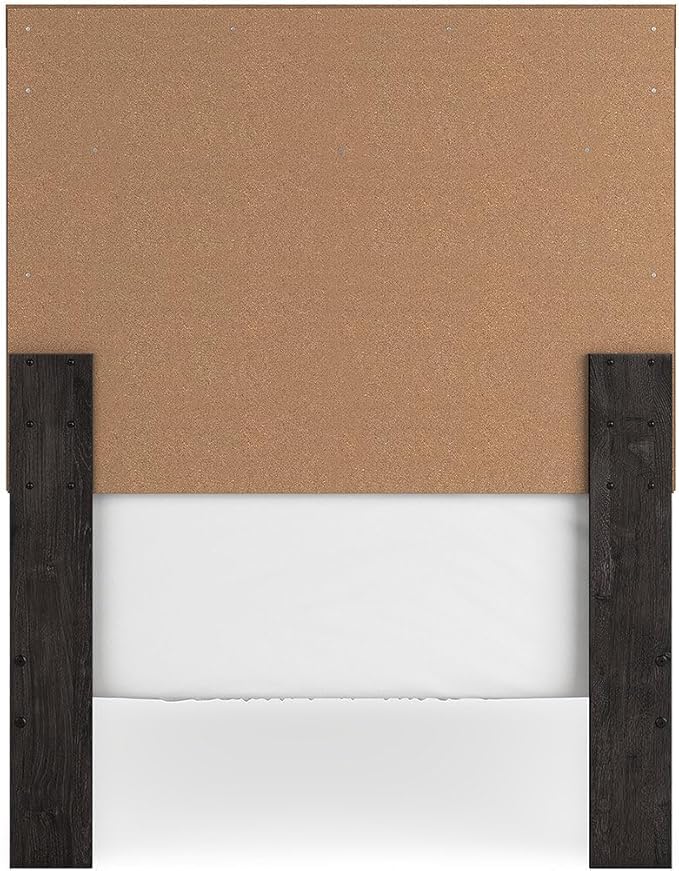 Signature Design by Ashley Belachime Rustic Twin Panel Bed, Foundation or Box Spring Needed, Gray